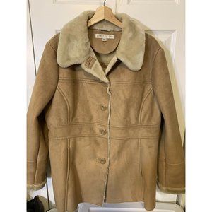 Larry Levine Design Women's Coat Brown soft Winter‎ Jacket coat